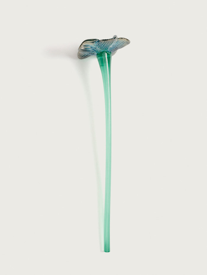 Hoff Deco Mouthblown Crystal Flower Silver by HOFF Tienda