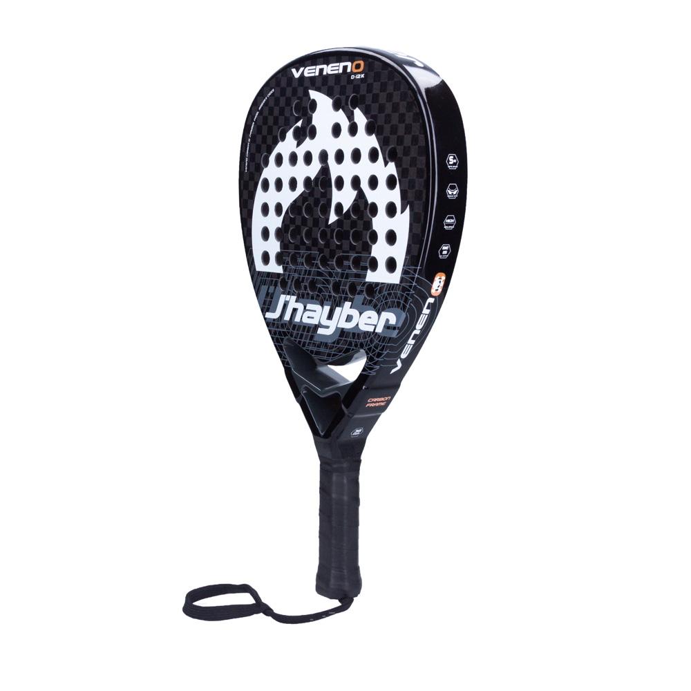 j'hayber Pala de pádel VENENO-12K negra y blanca Rebajas top