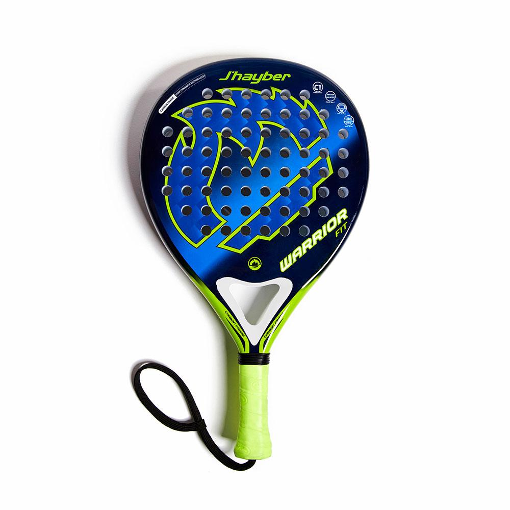 j'hayber Pala de pádel WARRIOR FIT negra azul y amarilla