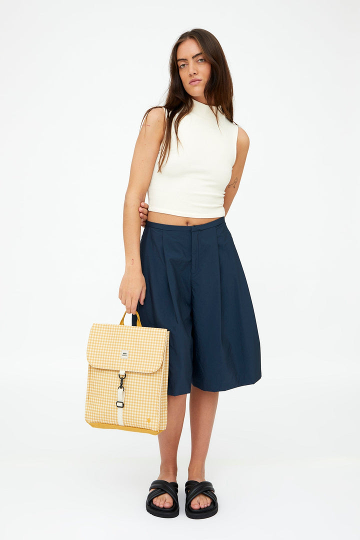 lefrik Mochila Handy Mini Vichy Mustard Outlet online
