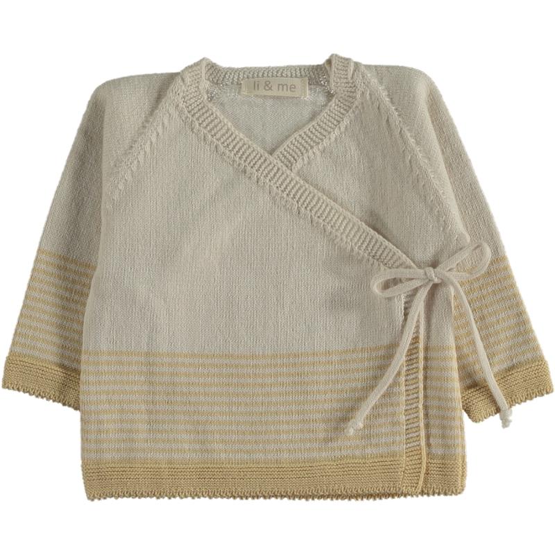 lmdi collection Jersey cruzado Hans de rayas color Cream-Blondy Li&me