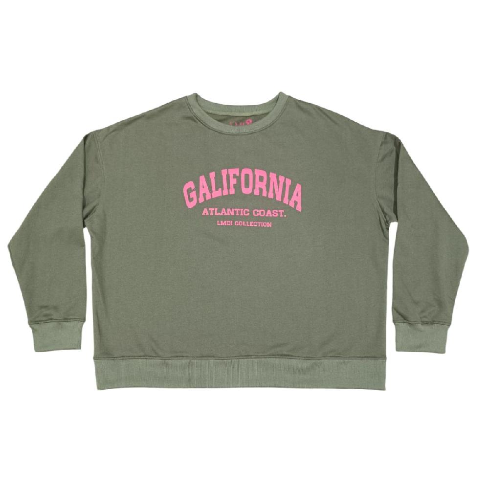 lmdi collection Sudadera Edición Limitada “Galifornia” Woman kaki/buganvilla Rebajas top