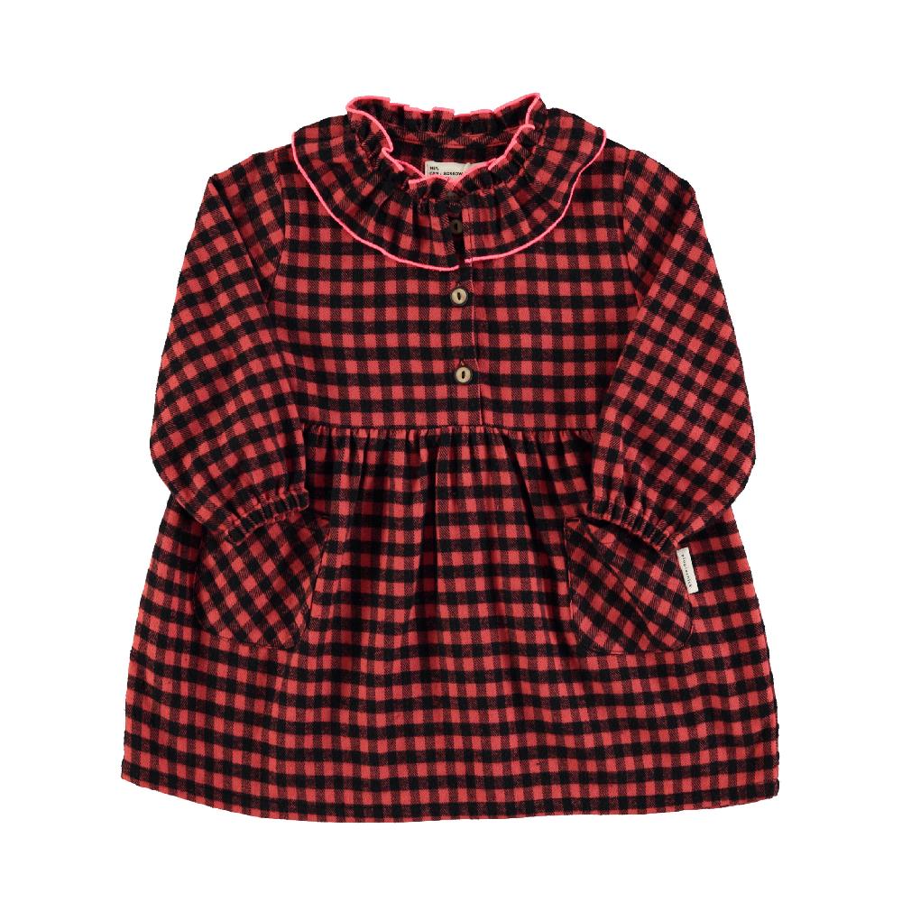 lmdi collection Vestido cuadro vichy rojo&negro Piupiuchick Última moda