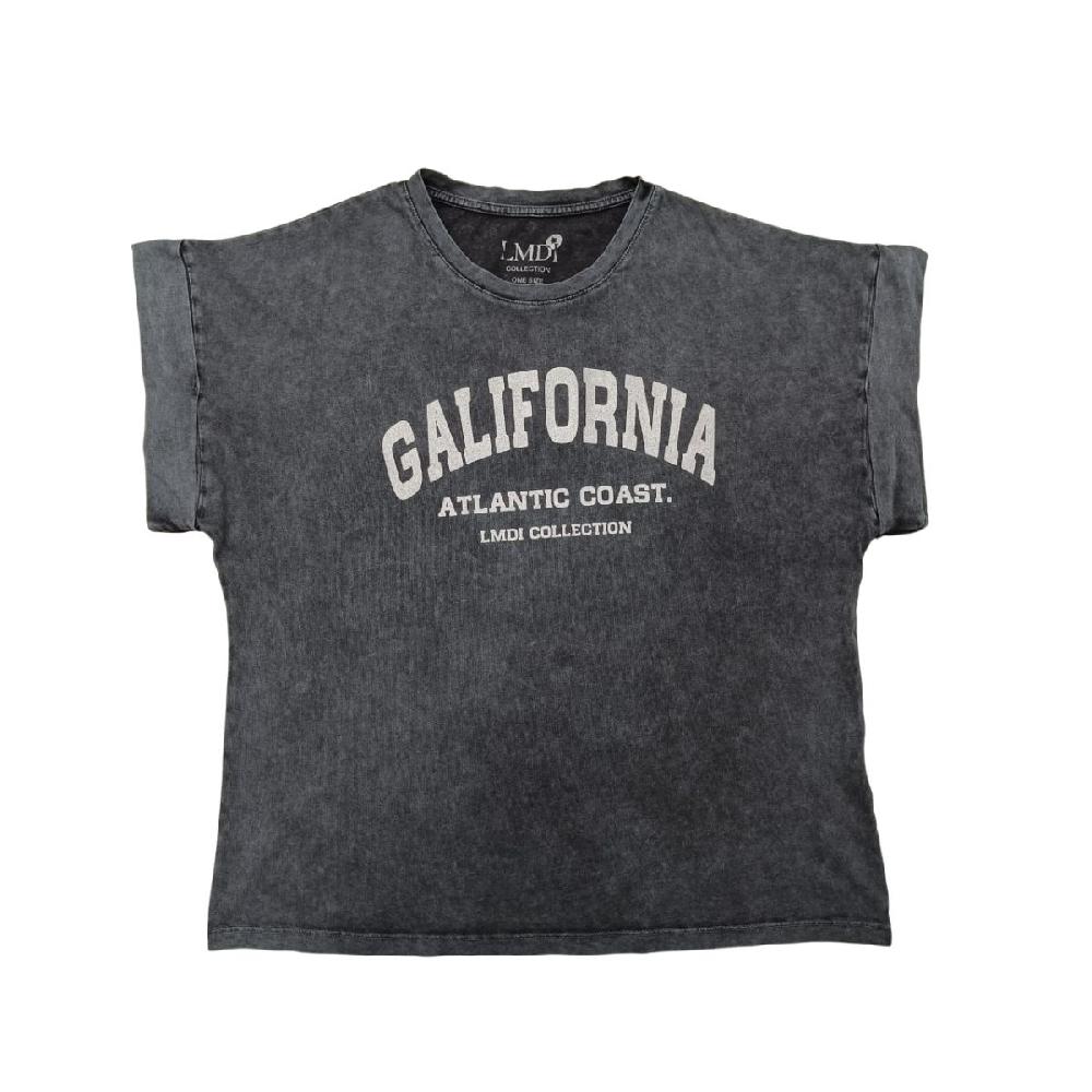 lmdi collection Camiseta “Galifornia Atlantic Coast” LMDI Collection Plateada Devoluciones gratuitas