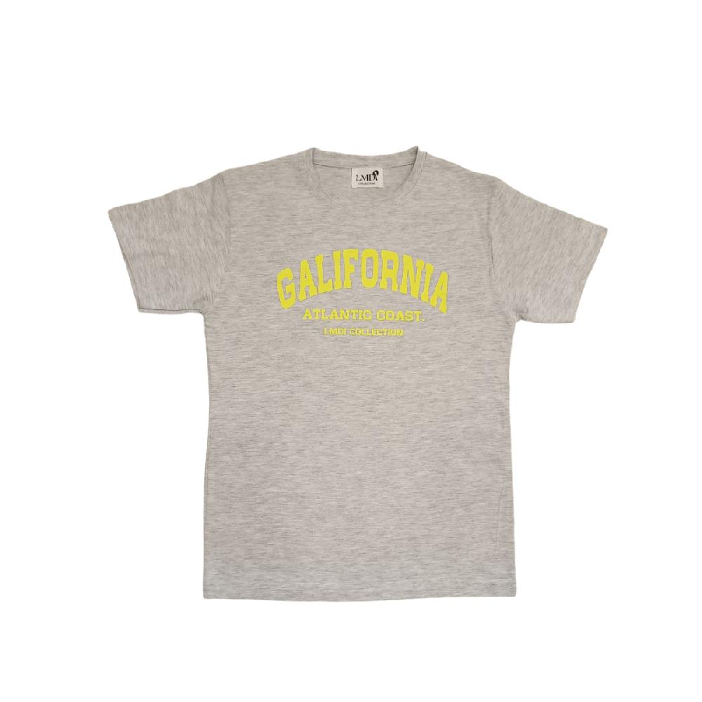 lmdi collection Camiseta Galifornia Atlantic Coast LMDI Collection KIDS gris/amarillo fluor Promoción por tiempo limitado