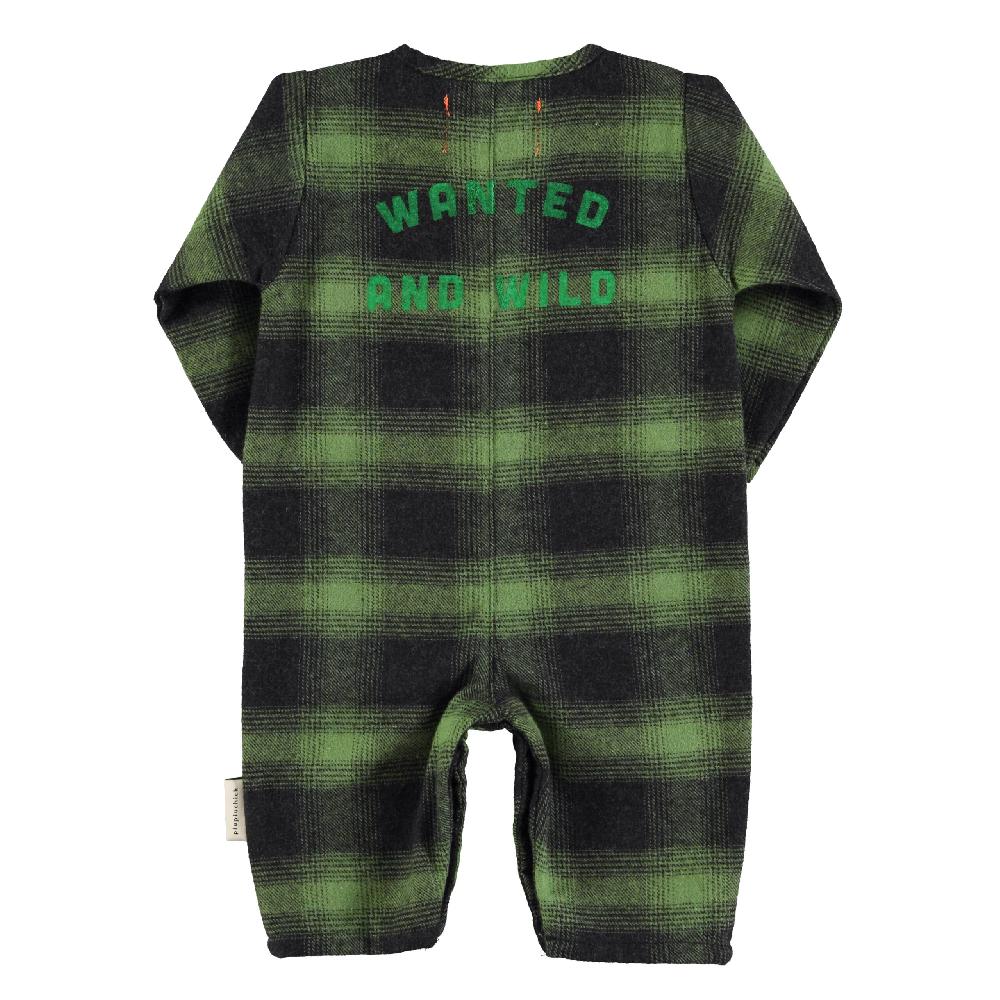 lmdi collection Mono de bebé cuadro verde&negro Piupiuchick