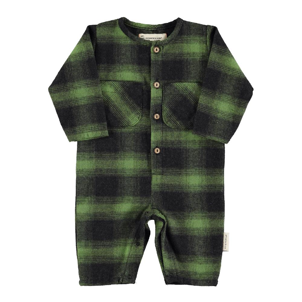 lmdi collection Mono de bebé cuadro verde&negro Piupiuchick Ofertas de temporada