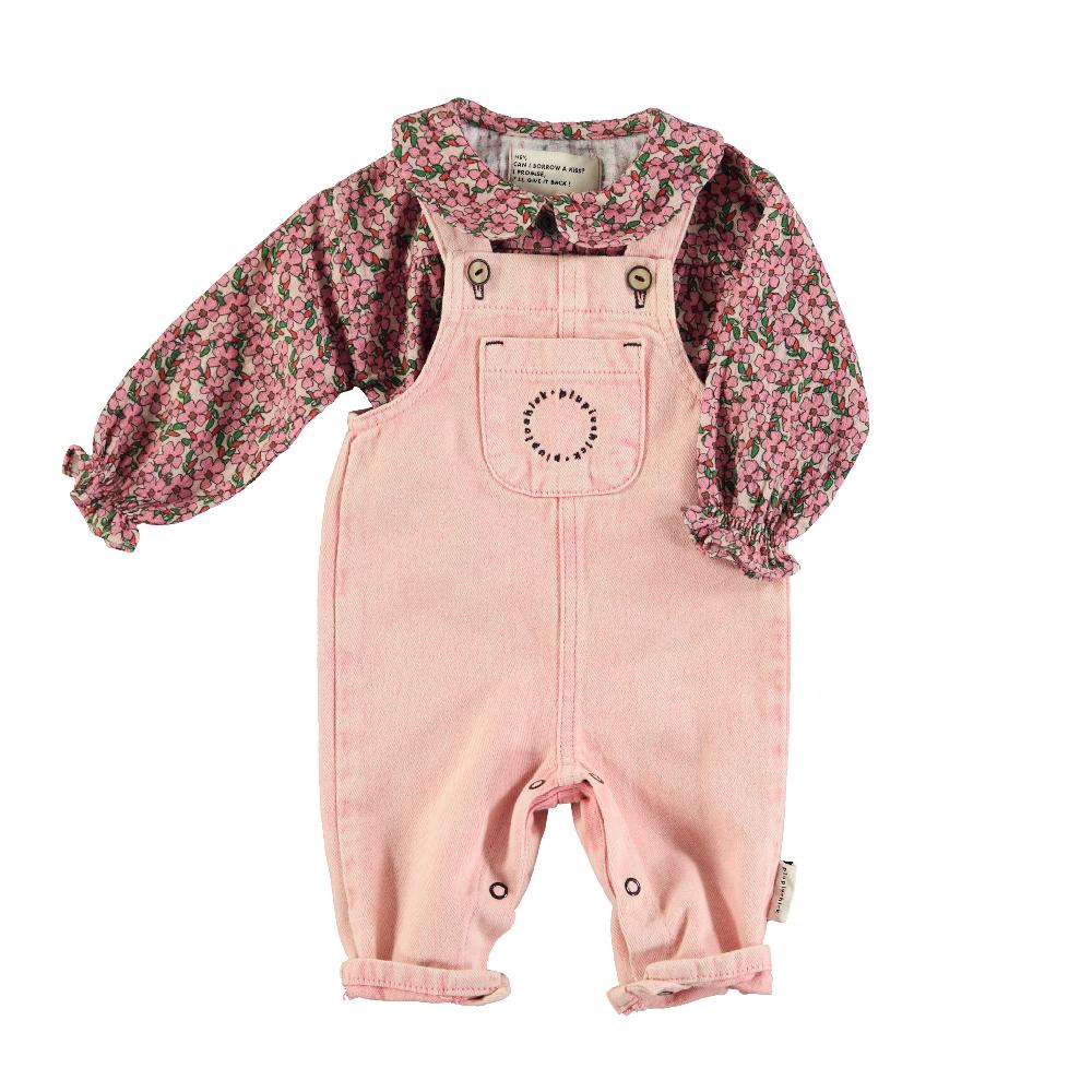 lmdi collection Blusa de bebé cuello peter pan flores rosas Piupiuchick