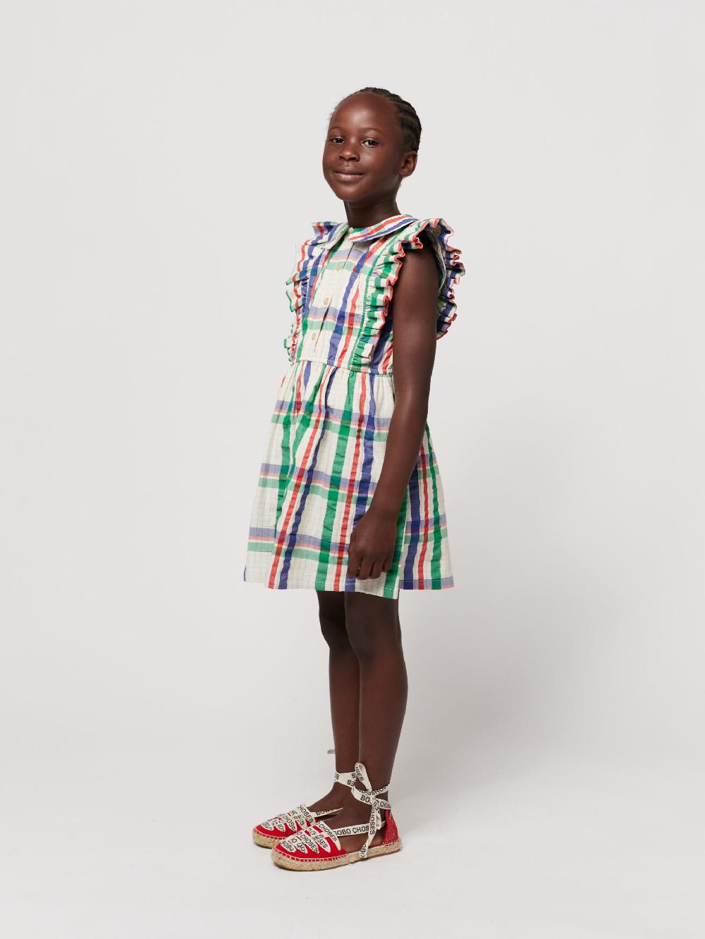 lmdi collection Madras Checks ruffle woven dress Envío gratis