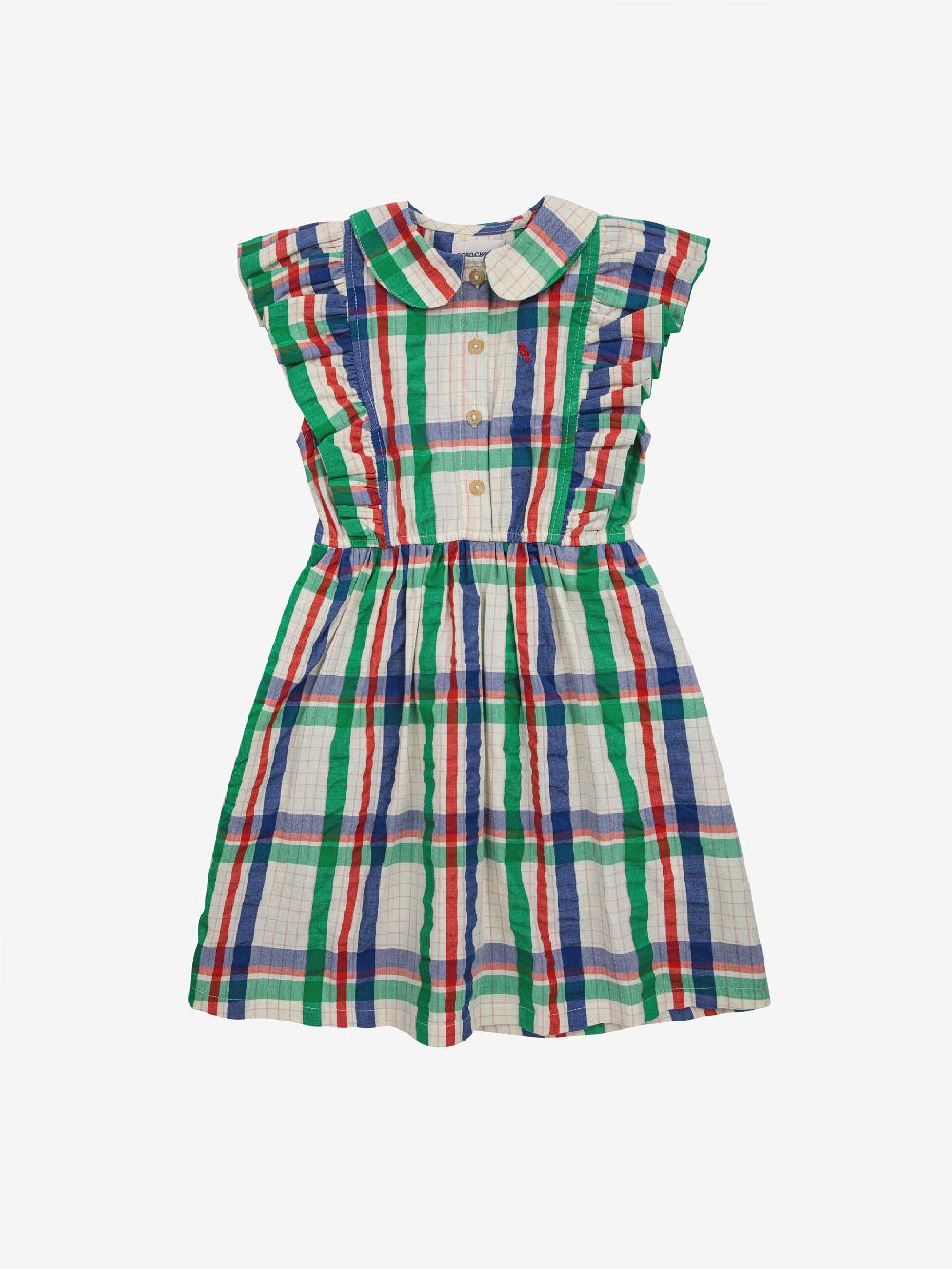 lmdi collection Madras Checks ruffle woven dress Envío gratis