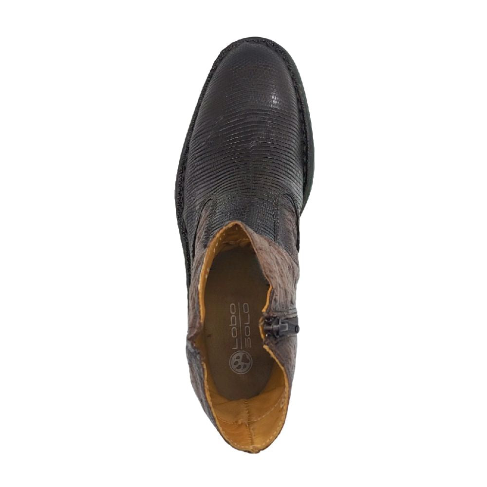 lobo solo BOTIN CABALLERO 7911XL LIZARD CAFÉ Tienda de fábrica