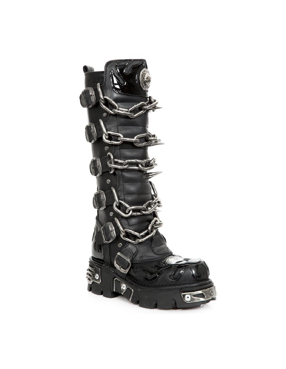 new rock HIGH BOOT METALLIC M-719-S1 Descuento