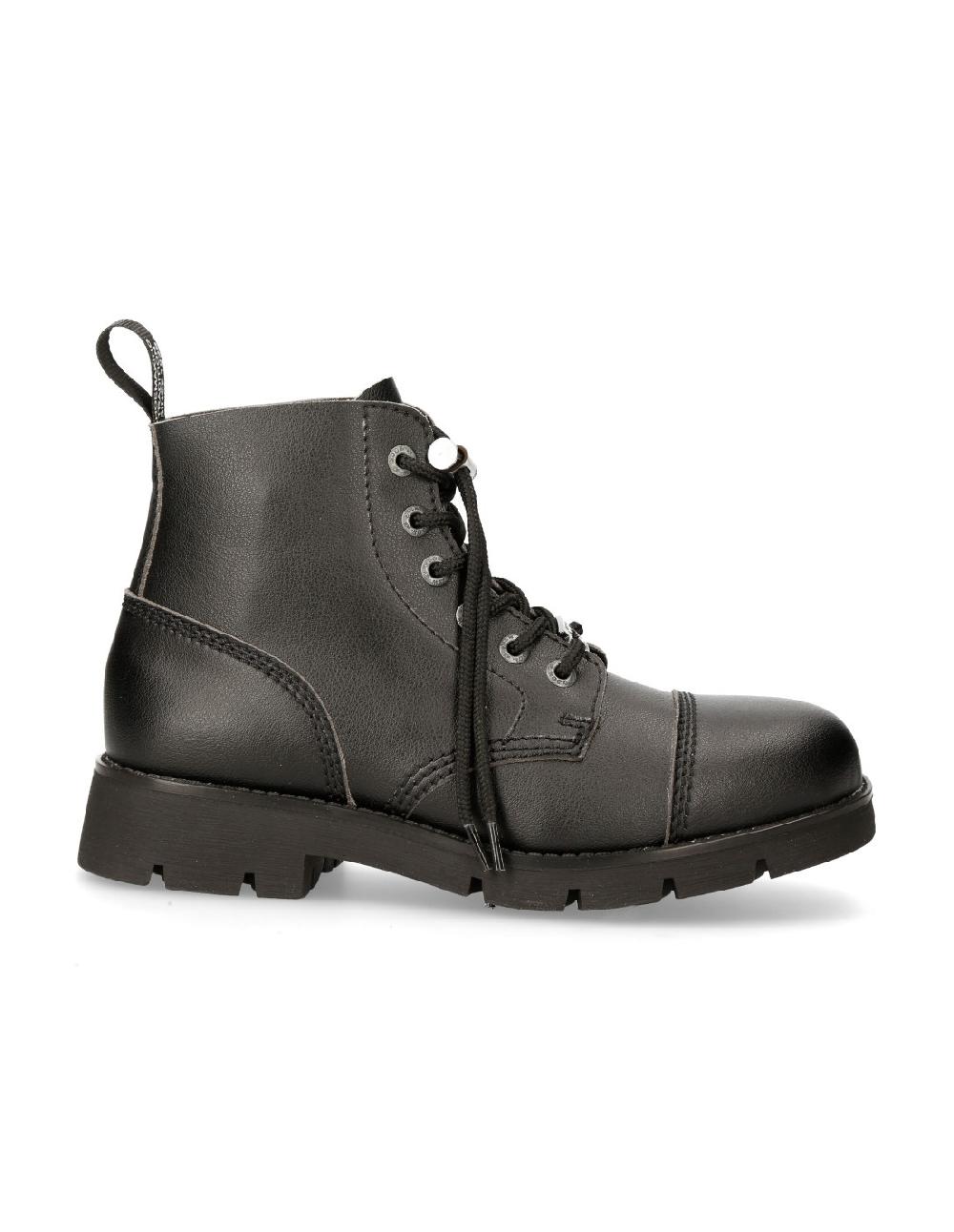 new rock ANKLE BOOT BLACK RANGER WITH LACES M-RANGER006-V1 Solo hoy