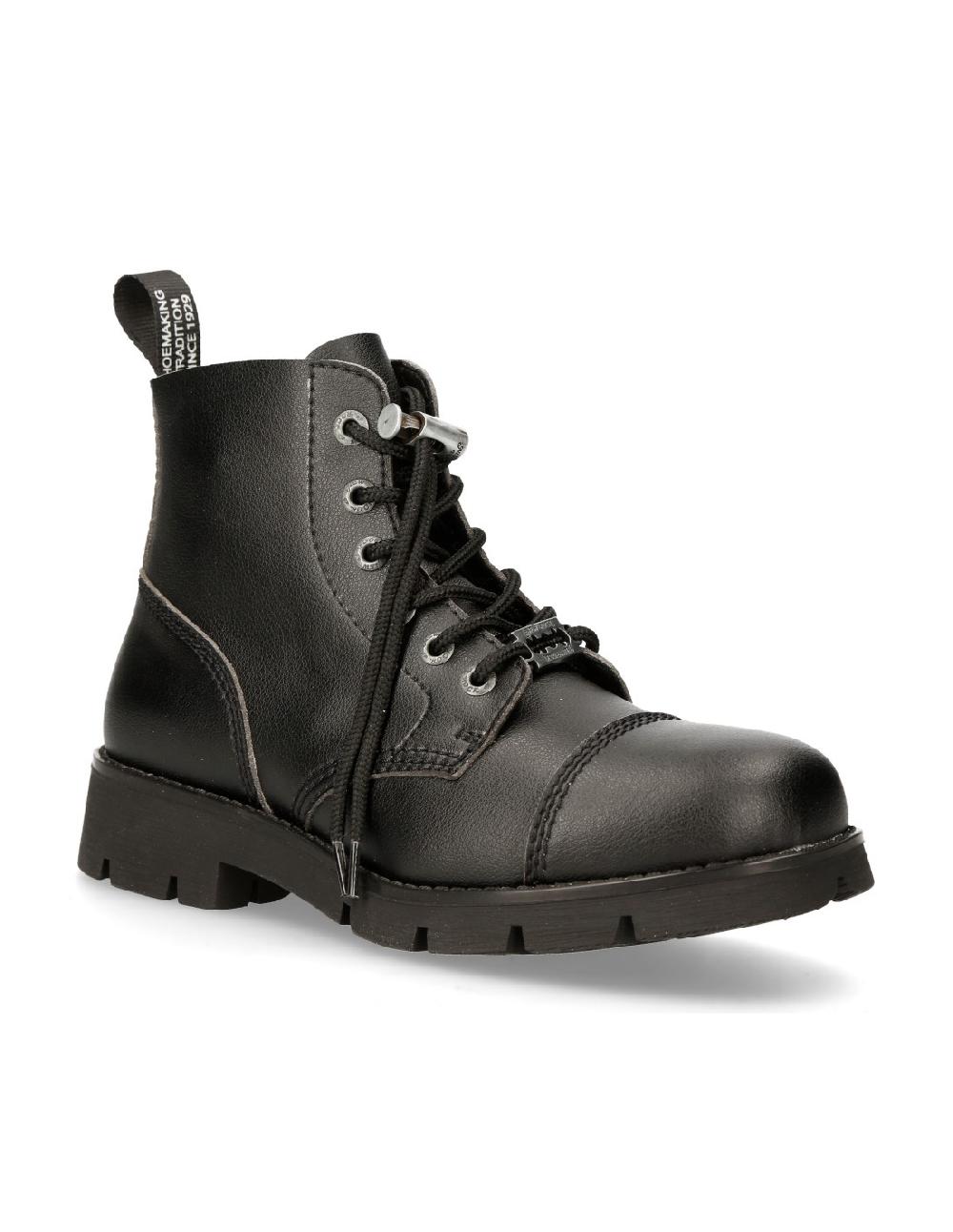 new rock ANKLE BOOT BLACK RANGER WITH LACES M-RANGER006-V1 Solo hoy