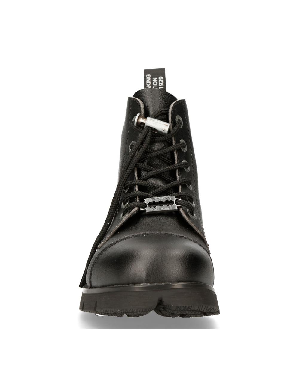 new rock ANKLE BOOT BLACK RANGER WITH LACES M-RANGER006-V1 Solo hoy