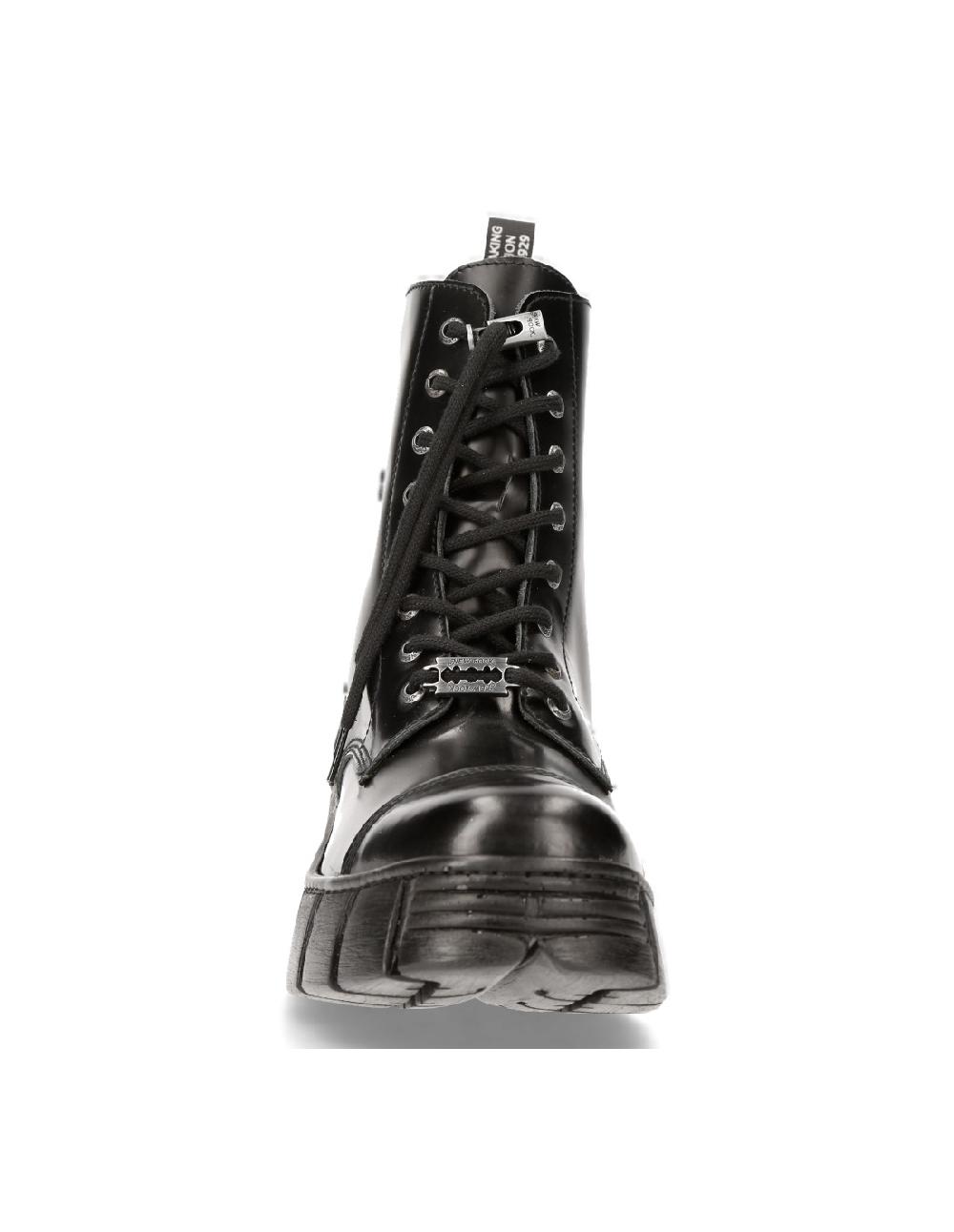 new rock BOOT BLACK TOWER WITH LACES M-WALL126N-C1 Solo queda un día
