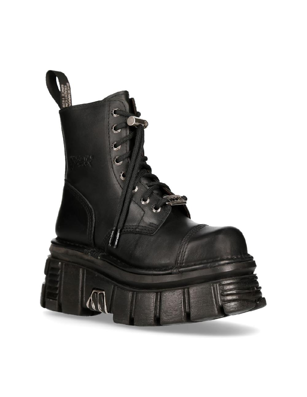 new rock M.NEWMILI083-S21 NOMADA NEGRO TOWER NEGRO LATERAL E-14 PASACORDON CUCHILLA Precios de Black Friday
