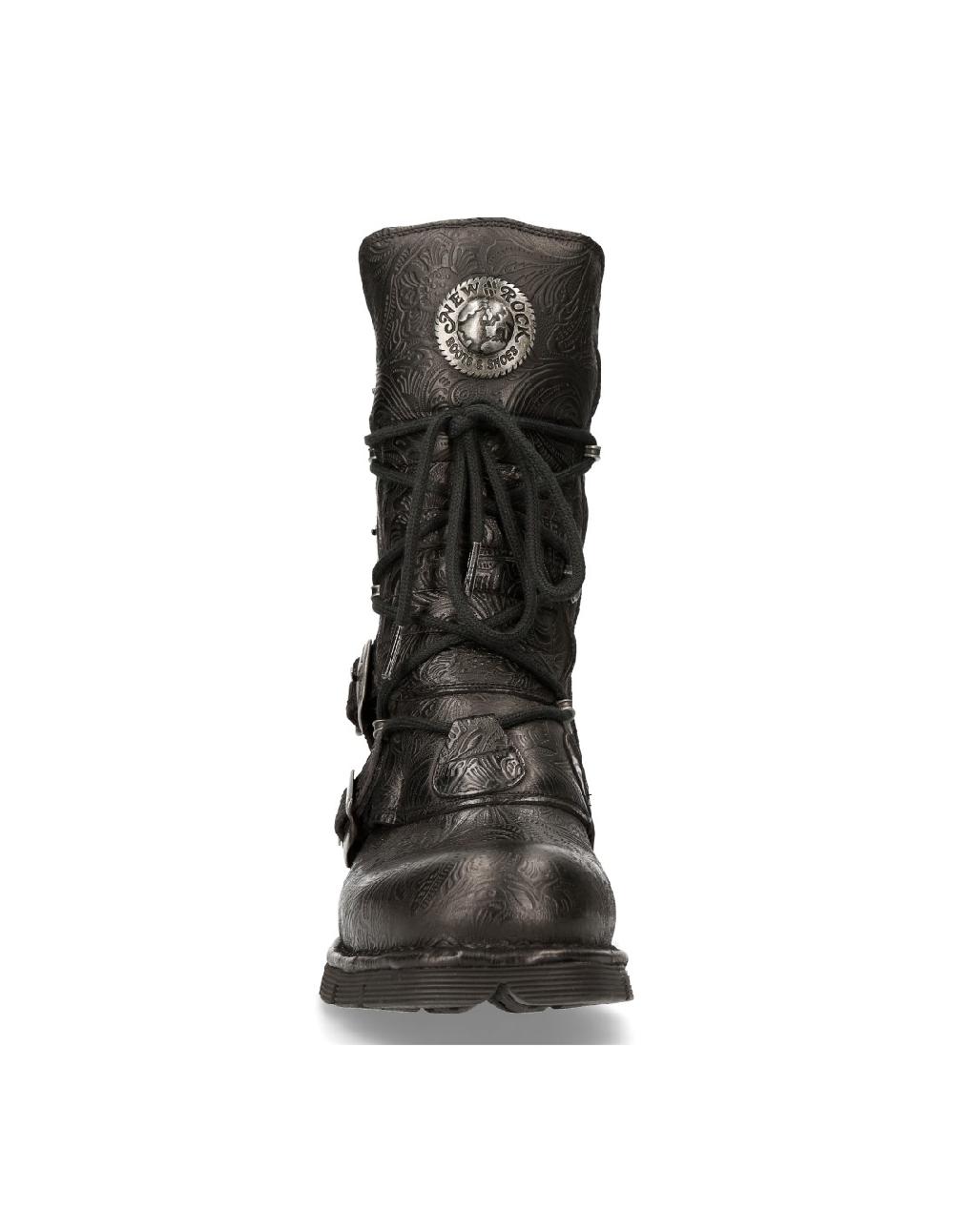 new rock BOOT BLACK PLANING WITH LACES M-1473-S43 Últimos 2 días
