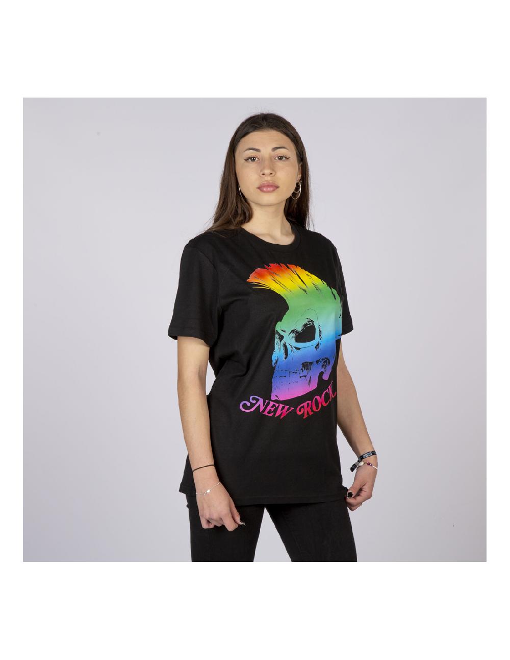 new rock TSHIRT BLACK W-TSHIRT6-S5 Ofertas de temporada