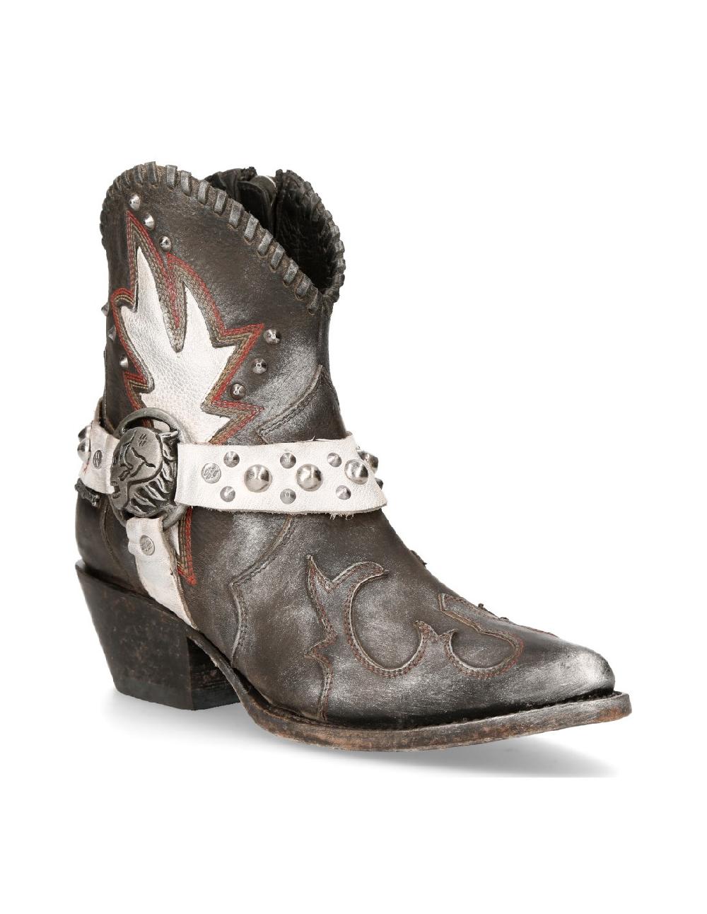 new rock ANKLE BOOT BLACK SUELA M-WSTM004-S2 Promoción trimestral