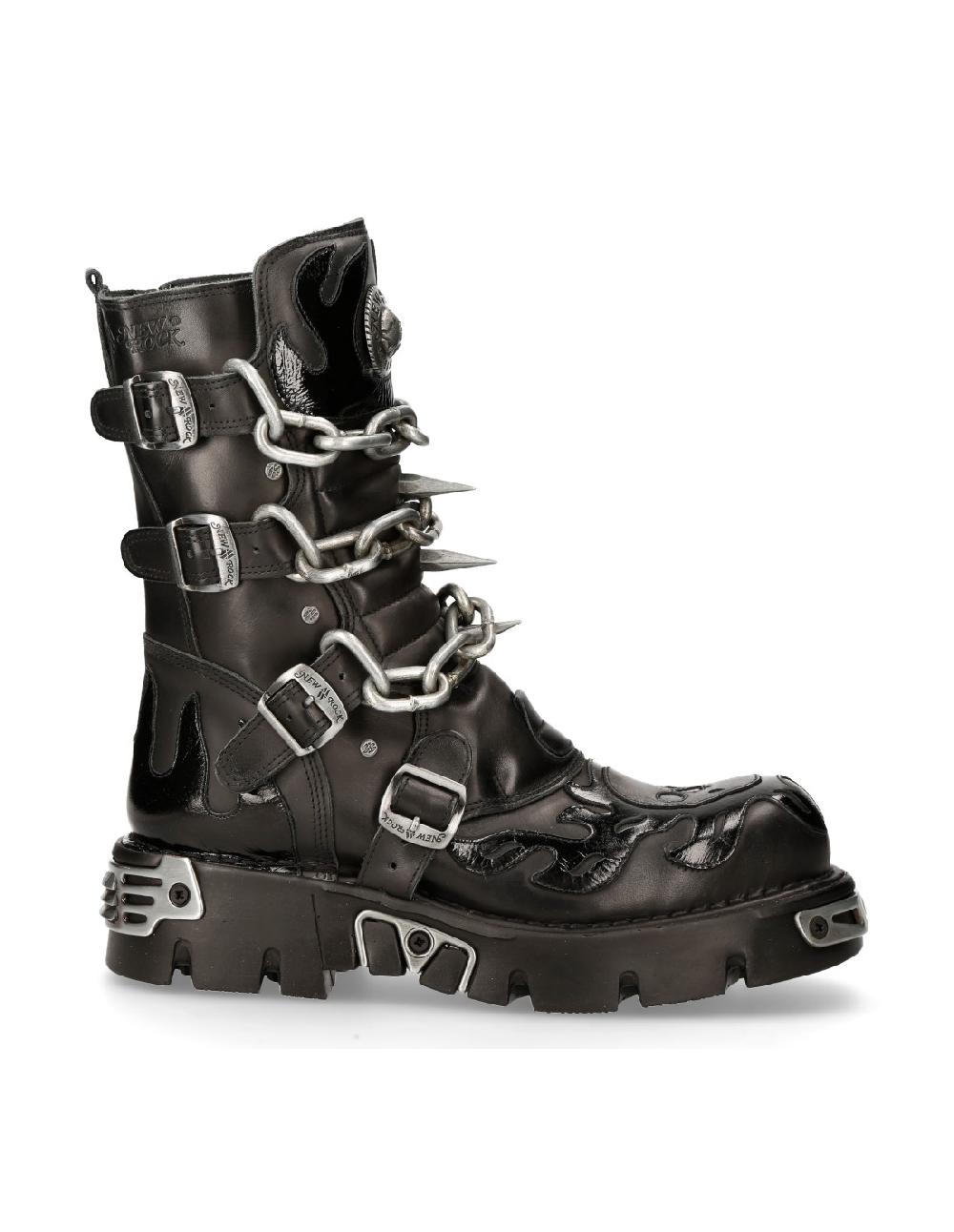 new rock BOOT BLACK REACTOR M-727-S5 Grandes descuentos