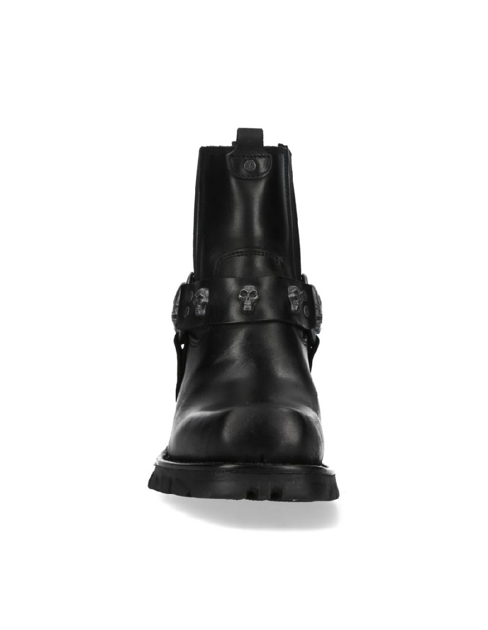 new rock ANKLE BOOT BLACK MOTORCYCLE M-7621-S1 Oferta especial de fábrica
