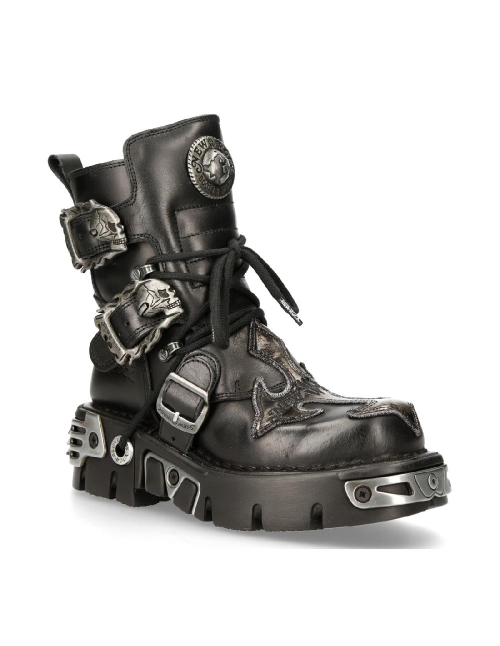 new rock ANKLE BOOT BLACK REACTOR M-407-S1 Superdescuento