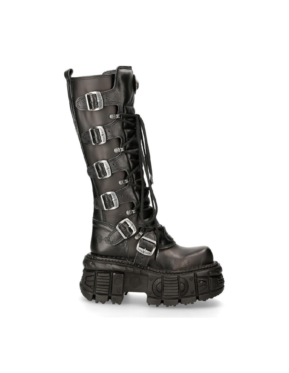 new rock HIGH BOOT BLACK IMPERFECT M-272-S3 Ofertas especiales