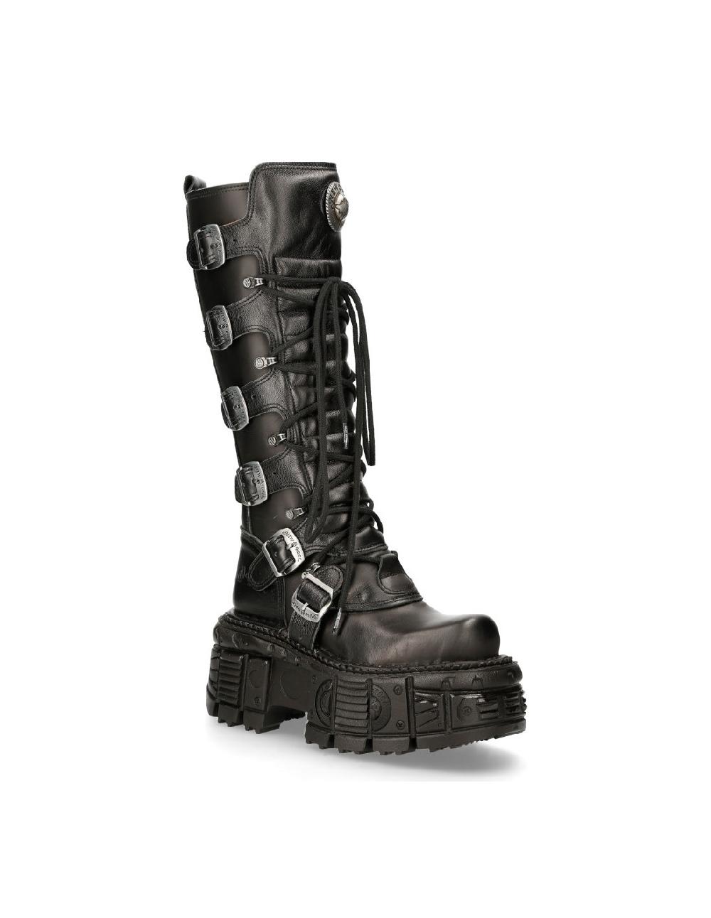 new rock HIGH BOOT BLACK IMPERFECT M-272-S3 Ofertas especiales