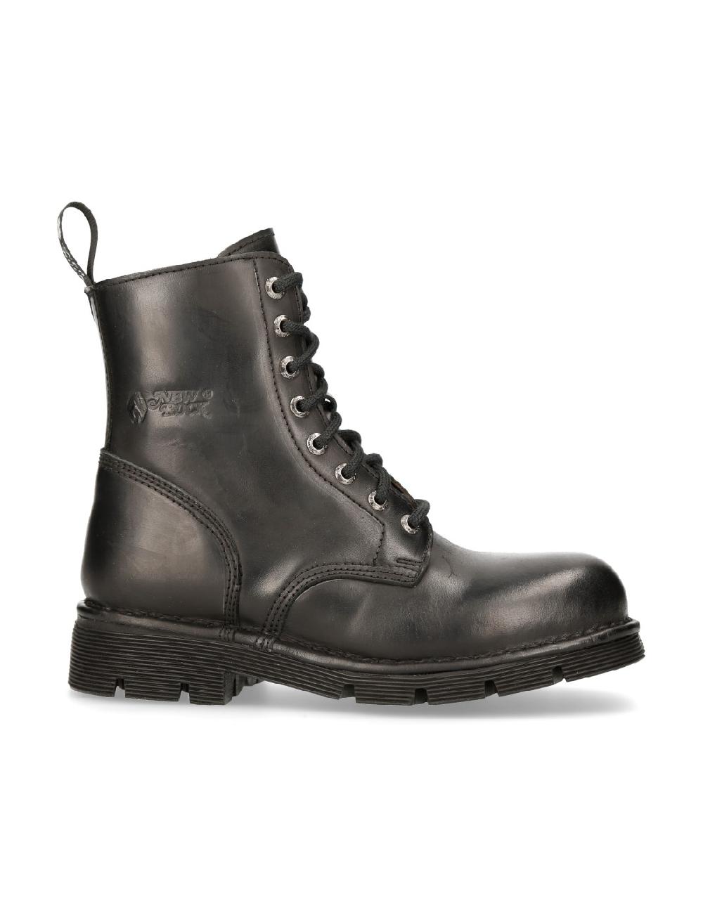 new rock ANKLE BOOT BLACK PLANING WITH LACES M-NEWMILI084-S1 Rebajas