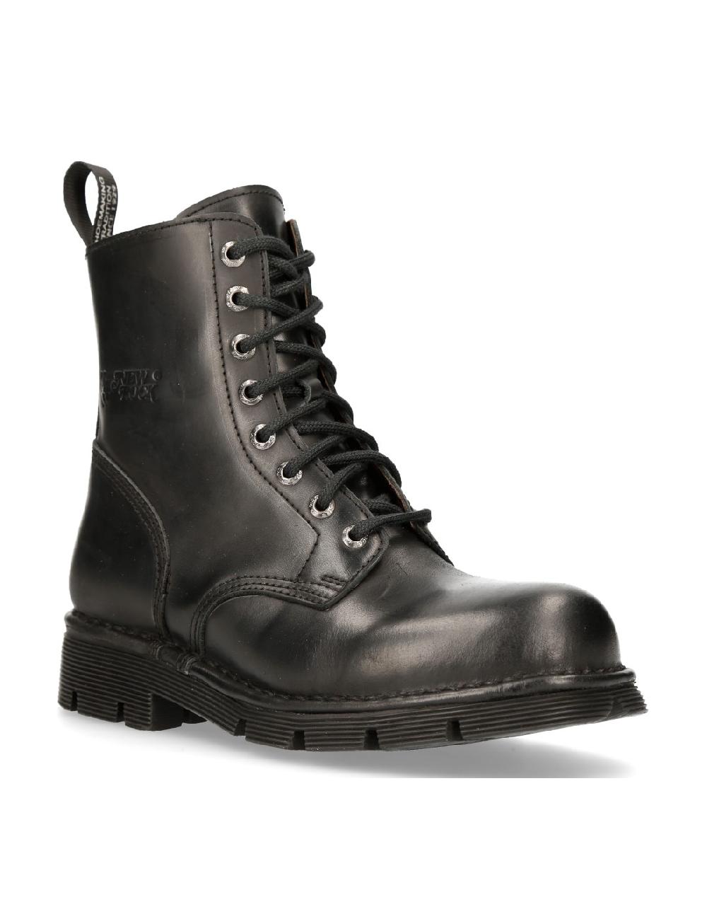 new rock ANKLE BOOT BLACK PLANING WITH LACES M-NEWMILI084-S1 Rebajas
