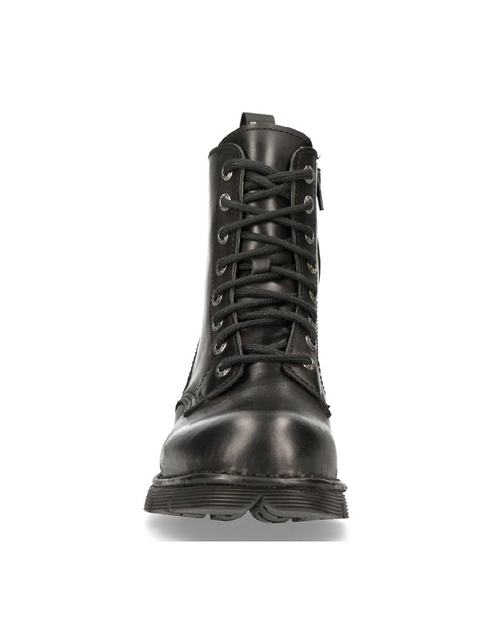 new rock ANKLE BOOT BLACK PLANING WITH LACES M-NEWMILI084-S1 Rebajas