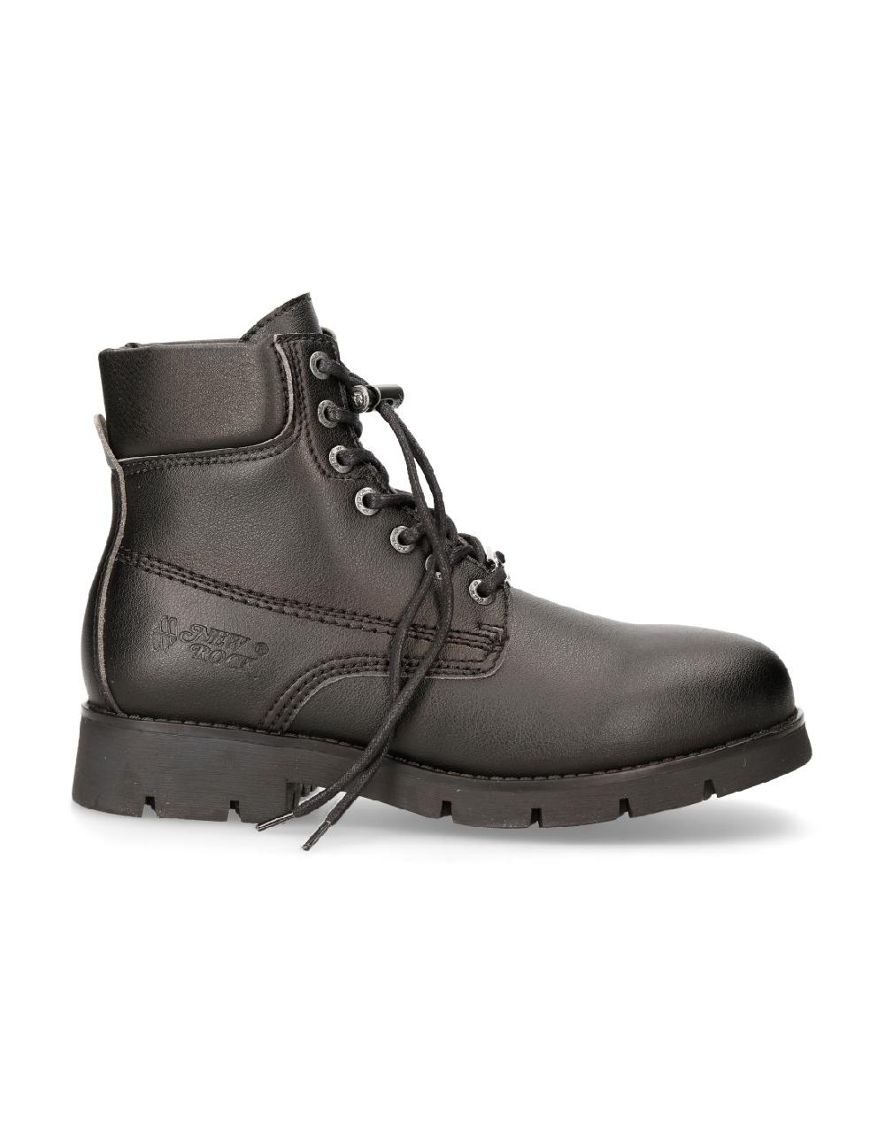 new rock ANKLE BOOT BLACK RANGER WITH LACES M-RANGER046-V1 Solo hoy
