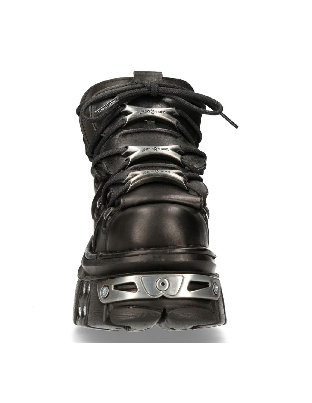 new rock ANKLE BOOT BLACK TOWER WITH LACES M-106-S70 En oferta