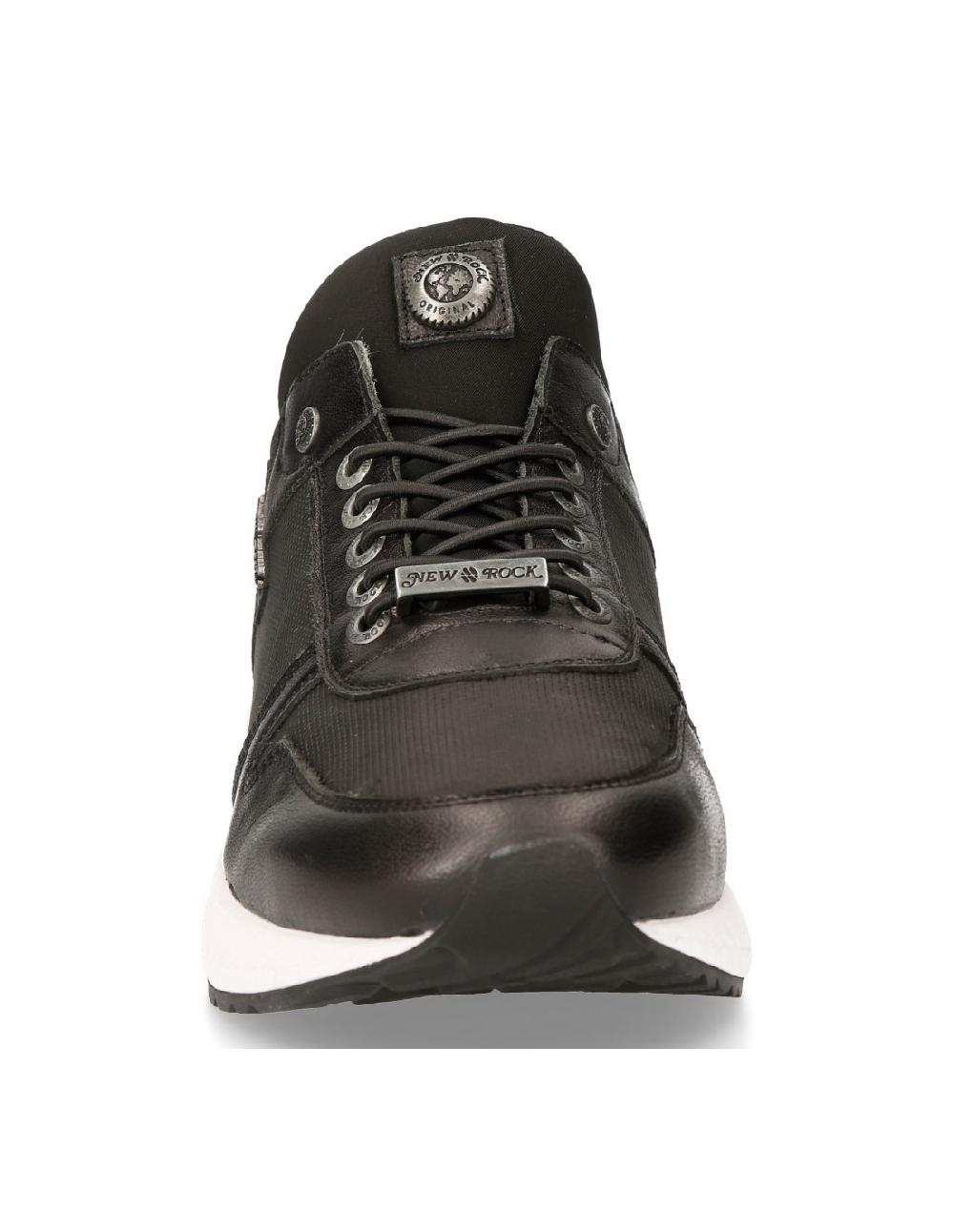 new rock SHOE BLACK CHRONO WITH LACES M-CHRONO002-C15 2025
