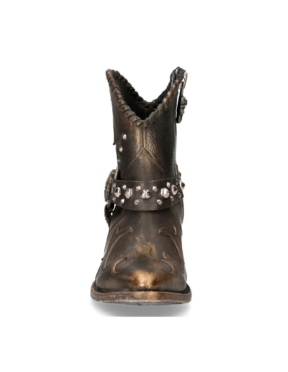 new rock ANKLE BOOT BLACK SUELA M-WSTM004-S1 Precios de Black Friday