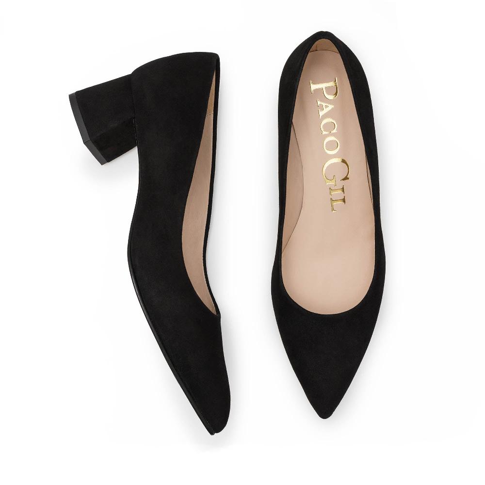 paco gil GRETA BLACK SUEDE Grandes ahorros