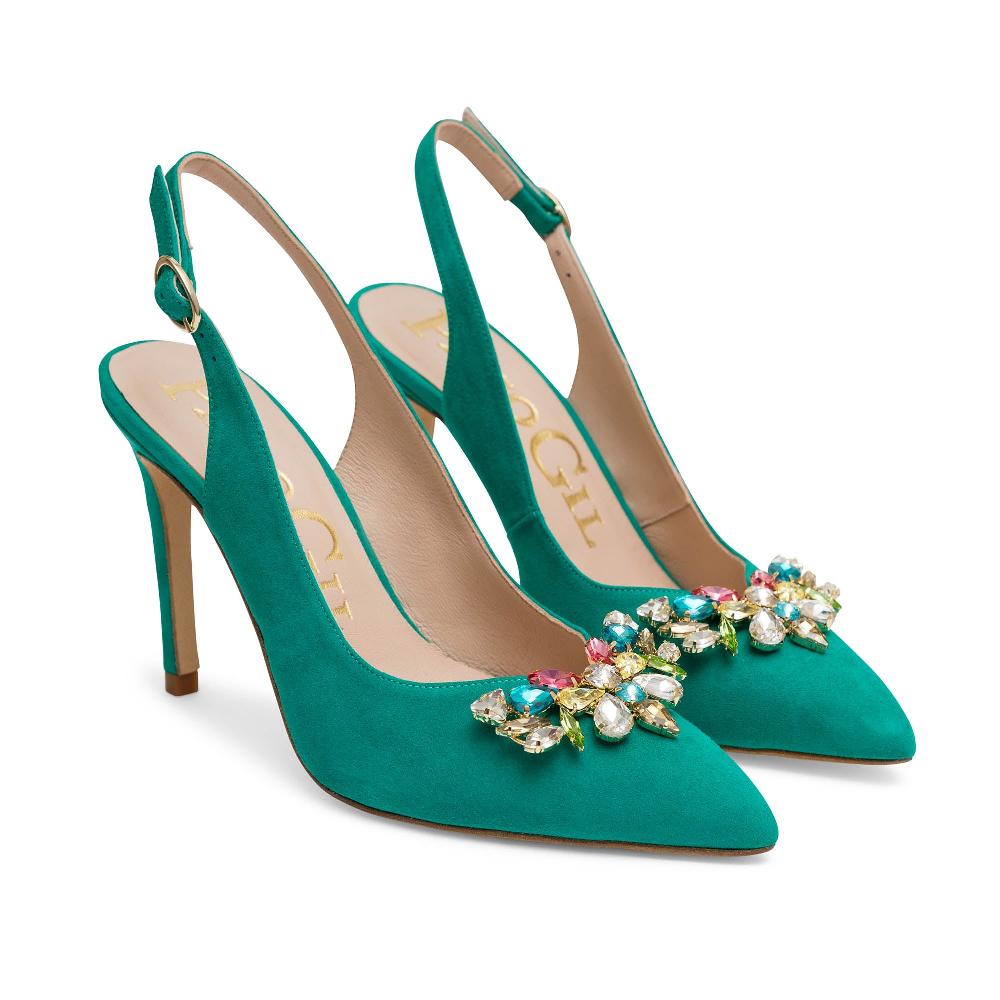 paco gil CASILDA GREEN SUEDE Outlet