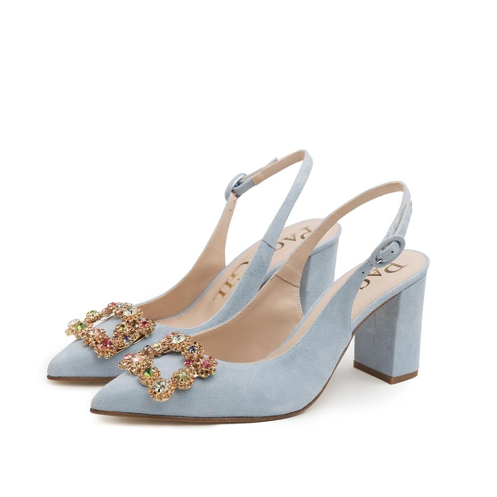 paco gil SELENE AZURE SUEDE Venta caliente