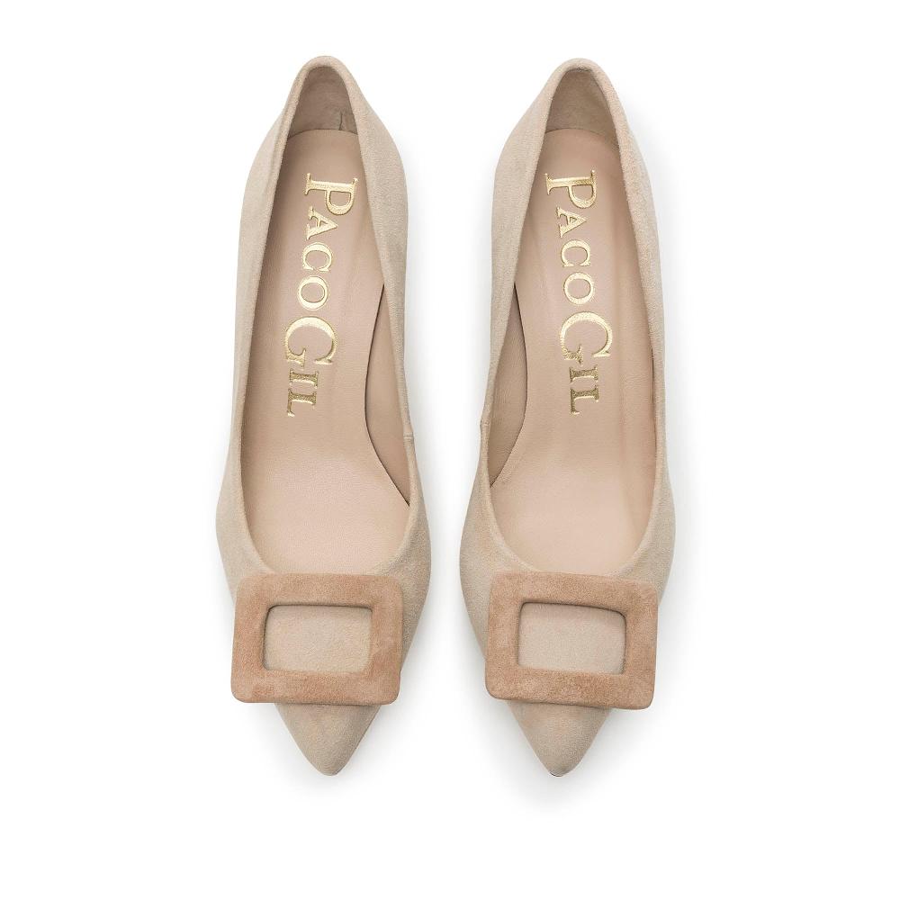 paco gil TERESA BEIGE SUEDE En oferta