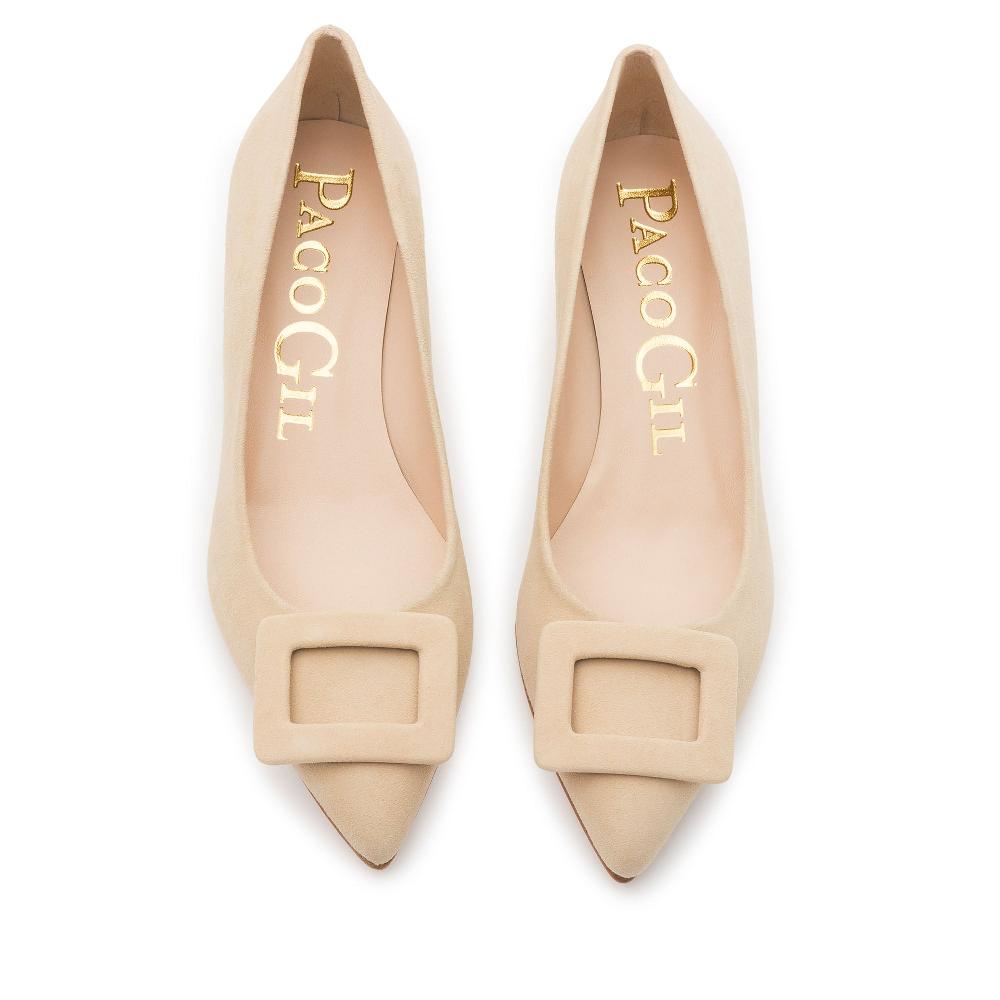 paco gil SANDRITA BEIGE SUEDE Descuento
