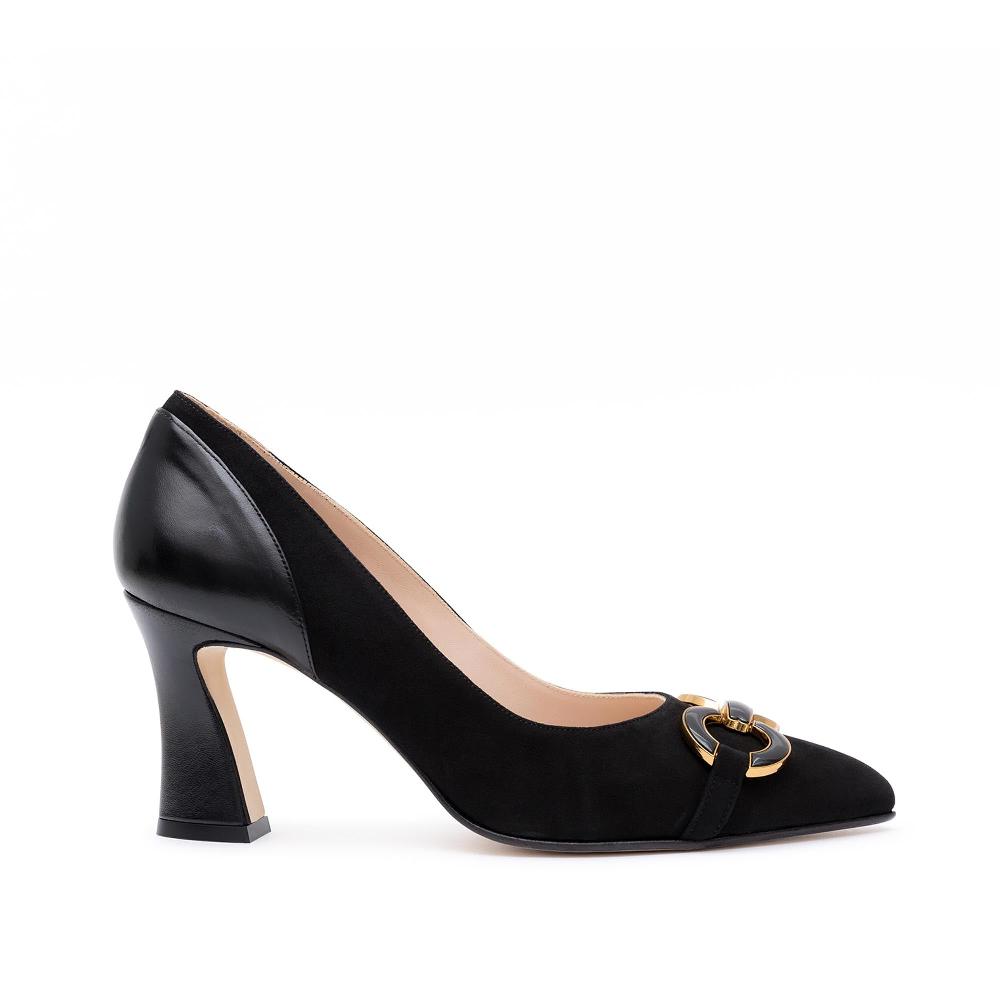paco gil LUCRECIA BLACK SUEDE/NAPA