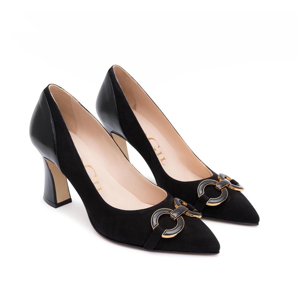paco gil LUCRECIA BLACK SUEDE/NAPA Solo hoy