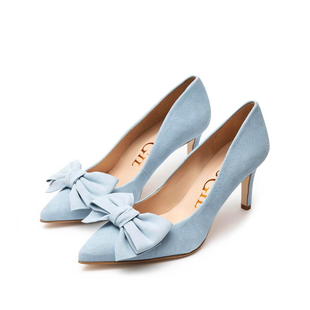 paco gil LYRA AZURE SUEDE BOW Liquidación