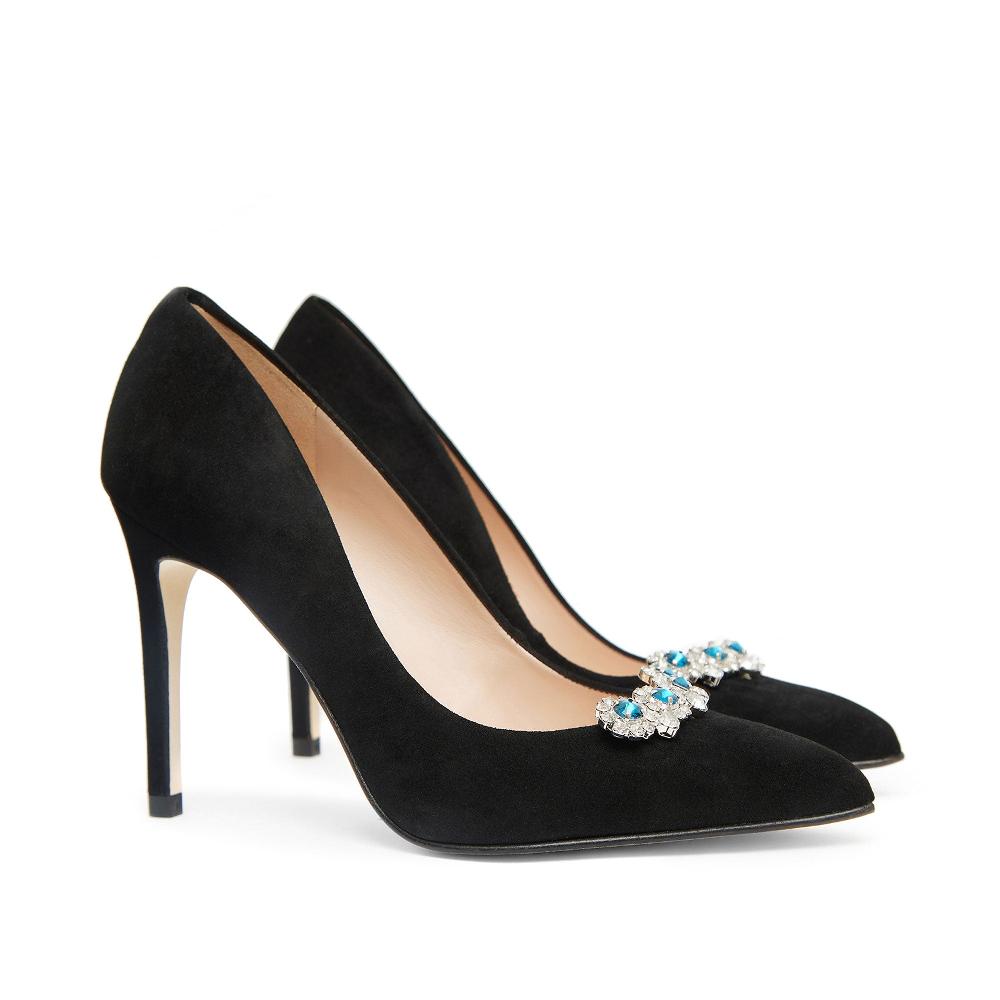 paco gil IRIS BLACK SUEDE/BLUE PERFECT Oferta especial