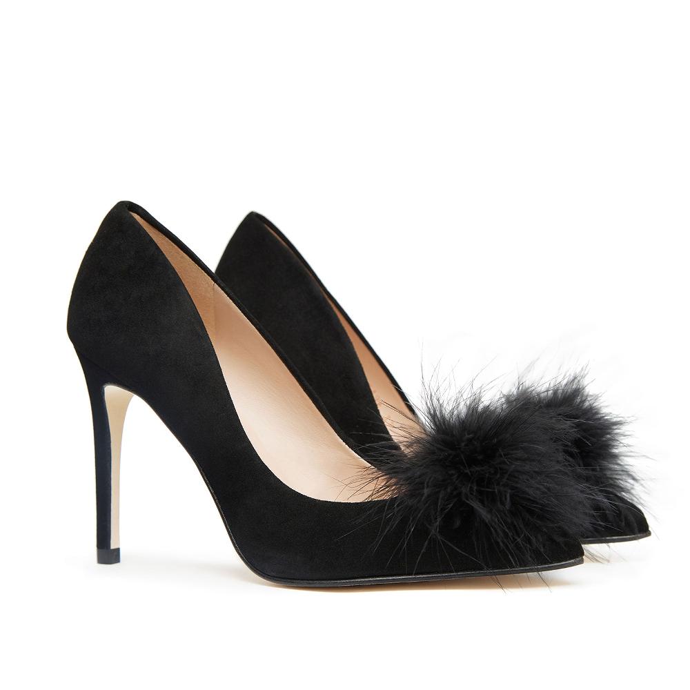 paco gil IRIS BLACK SUEDE/BLACK PLUMES ÚLTIMAS EDICIONES