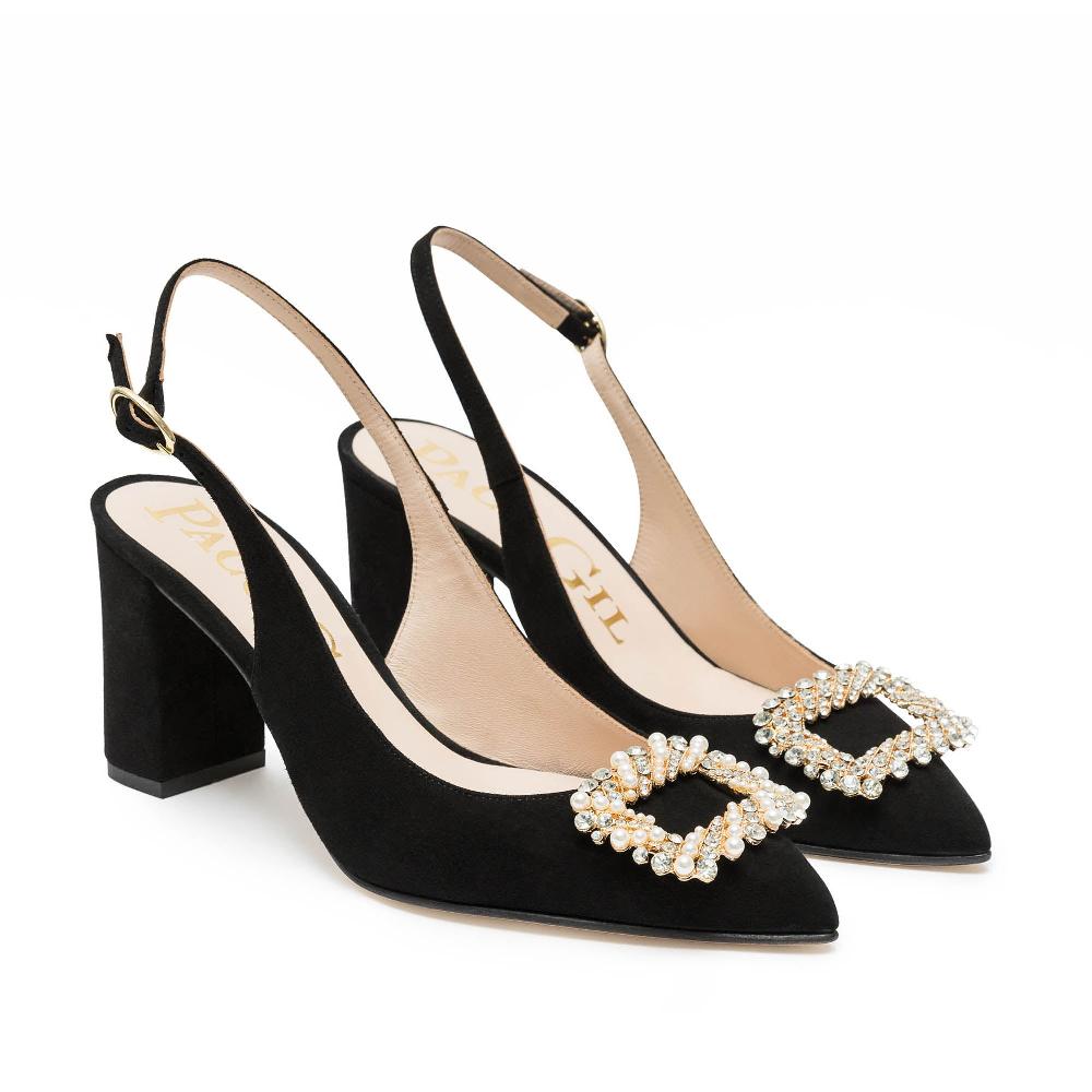 paco gil KAIA BLACK SUEDE Precio de fábrica