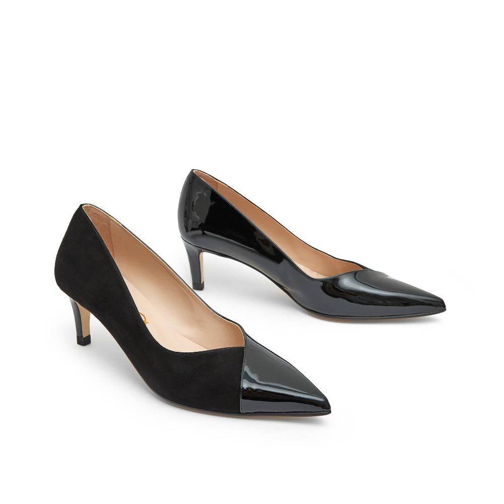 paco gil JUANA BLACK SUEDE/BLACK PATENT Solo queda un día