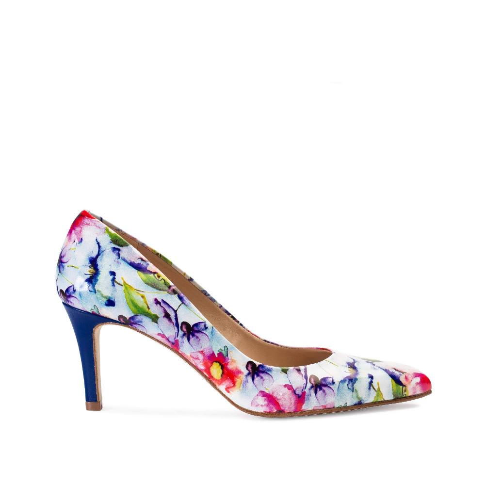 paco gil RITA BLUE FLOWER PRINT
