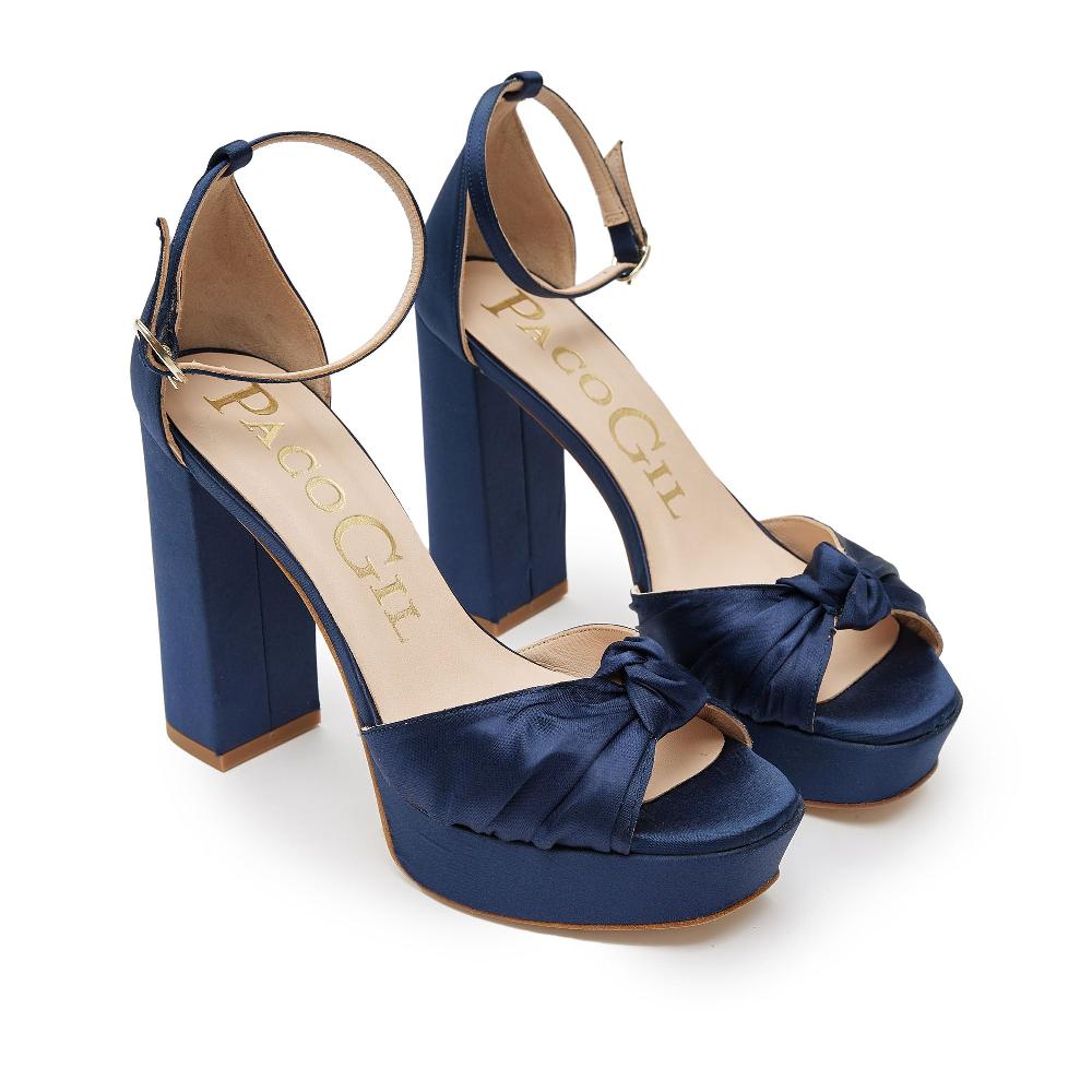 paco gil ALANA NAVY SATIN Envío internacional gratuito